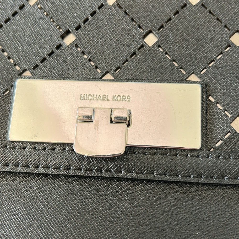 Michael Kors Black Crossbody Bag with Silver Hardware - Picture 2 of 11